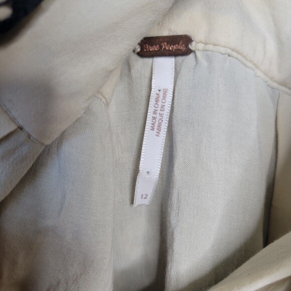 Free People One Million Lovers Black Lace Mini Dress Size 12 deep V strappy back - Picture 4 of 15